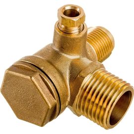 Клапан обратный для компрессора резьба наружная M1/2хM3/8 Pegas pneumatic 4301 