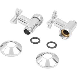 Прямой кран-вентиль SMT ручка крест, хром, 1х3/4 г/ш, 2 шт 8731SCH0510/2C 