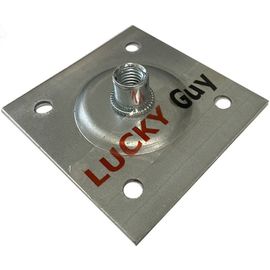 Опорная пластина Lucky Guy облегченная, 60х60х2,0 мм с гайкой М8, оцинк. 200 01 6060 М8 0р 