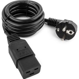 Кабель питания Cablexpert, 1.8 м, Schuko-С19, 16 А, черный, с заземлением, PC-186-C19 