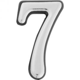 Дверная цифра TUNDRA ""7"" пластиковая, цвет хром, 1 шт. 5206107 