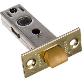 Межкомнатная защелка РЕНЦ с полиамидным язычком, латунь блестящая INL 5-45 plastic B 