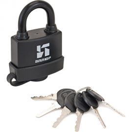 Навесной замок Аллюр ВС1Ч-374П черный пластик 3354 