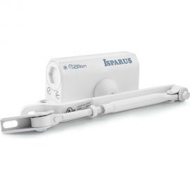 Дверной доводчик ISPARUS 410 морозостойкий, для дверей от 15 до 60 кг, белый 17196 