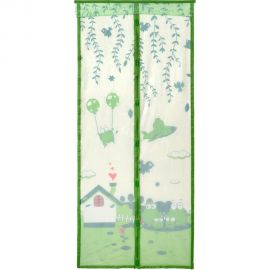 Противомоскитная сетка-штора на дверь с рисунком, магнитами и крепежом, 45х210 см, 2шт HELP 80006 