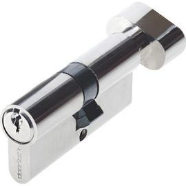 Цилиндр DOORLOCK V 2200Z N серия Variant, никелированный, 40x40 мм, кл/пов. кнопка, 5 ключей 79012 