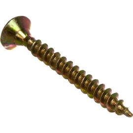 Шуруп Качественный КРЕПЕЖ желтый цинк 4,0x35, 175 шт. 0300461 КЧ 