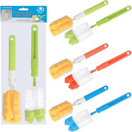 Щетка и губка для посуды МУЛЬТИДОМ Чистый дуэт 3 цвета NEW VL58-304 