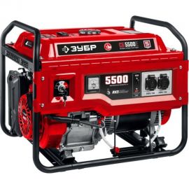 Бензиновый генератор с электростартером ЗУБР СБ-5500Е 5500 Вт, СБ-5500Е 