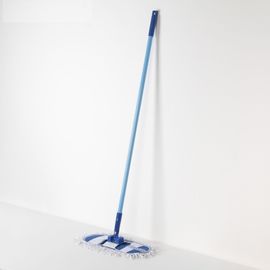 Плоская швабра Доляна окрашенный черенок, х/б насадка, 39х14х116 см 609168 