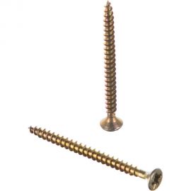 Универсальный саморез по дереву КрепСтройГрупп 3,5х45 желтый цинк, 300 шт. 145411 