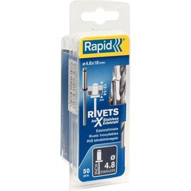 Заклепка из нержавеющей стали (50 шт; 4.8x18 мм) RAPID 5000397 