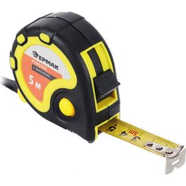 Рулетка ЕРМАК 3 фиксатора, двукомпонентный корпус, 5м х 19мм 658-125 