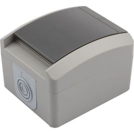 Накладная розетка с заземлением KRANZ IP54 16А серая KR-78-0611 