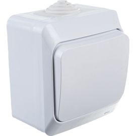 1-клавишный переключатель Schneider Electric ОП Этюд 10А IP44 белый BA10-046B 