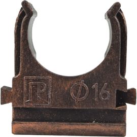 Крепеж-клипса для трубы Electraline ПВХ, цвет медный век 10 шт BTK1-16-16-10 