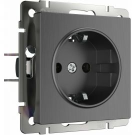 Розетка Werkel с заземлением графит W1171004 a050761 