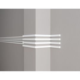 Стеновой молдинг Decor-Dizayn ударопрочный влагостойкий под покраску 20Х10Х2000 мм DD610 