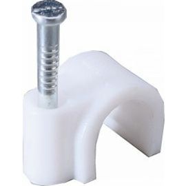 Пластиковая круглая скоба с гвоздем FORTISFLEX СПК 7 50шт 50025 