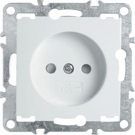 1-местная розетка STEKKER без заземления, механизм, 250В, 10А с защитной шторкой, белый PST10-9109-01 39316 