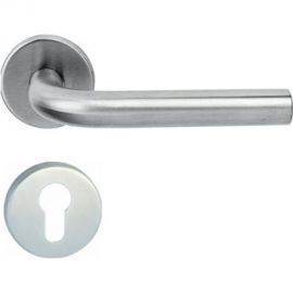 Дверная ручка из нержавеющей стали, в комплекте с креплениями и накладкой на цилиндр HOME SS001N 