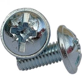 Винт ZAMETAL М6х14 с полусфер. гол. и прессш., DIN 967, оц., 500 шт ZA514301 