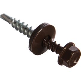 Кровельный саморез ГОСКРЕП 4.8х35 RAL 8017 коричневый шоколад, 60 шт., пл.конт 280 2-0017450 