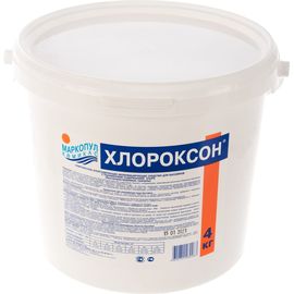 Комплексный уход для обработки воды Хлороксон Маркопул Кемиклс, 4 кг ведро, гранулы для дезинфекции М46 
