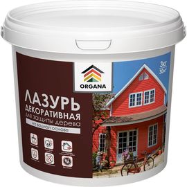 Декоративная лазурь Organa Coloured Varnish 3 кг, бесцветная 106832 