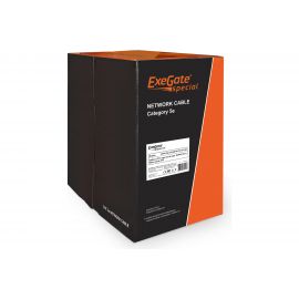Кабель UTP ExeGate 4 пары, категория 5e, Special медь, 26AWG, бухта 305м, серый, PVC 138966 