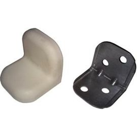 Мебельный уголок с декоративной накладкой Левша 28х28х28 мм, белый, 4 шт. У8-5139.Б 