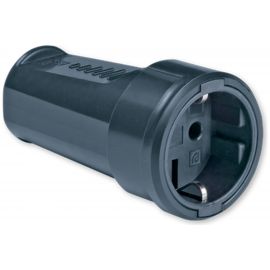 Переносная розетка Aling-conel с заземлением 16A 250В, черная 406.13 139003 