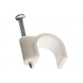 Пластиковая круглая скоба с гвоздем FORTISFLEX СПК 10 25шт 49462 