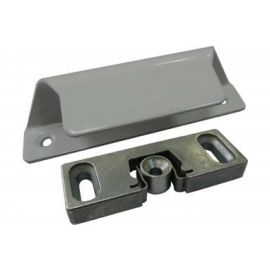 Комплект балконной ручки с защелкой Левша белый, под профиль 9 мм У1-0419.Б 