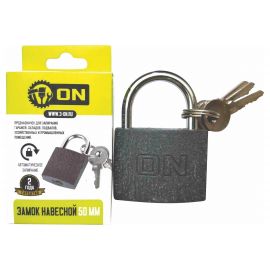Навесной замок ON серый 50 мм, чугун, автомат. запирание 22-01-150 