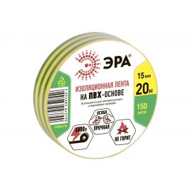 ПВХ-изолента ЭРА 15ммх20м желто-зеленая C0036548 