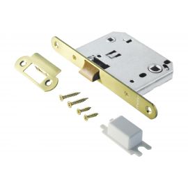 Защелка Аллюр (матовое золото; пластик; овальная планка 18 мм; без ручек; с фиксатором) 11559 