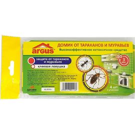 Клеевая ловушка от тараканов Argus домик, 4шт AR-4466 