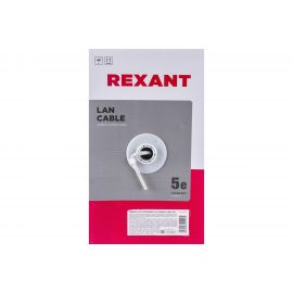 Кабель REXANT витая пара, FTP, 2PR, 24AWG, CAT5e, STRANDED, бухта 305 м 01-0125 