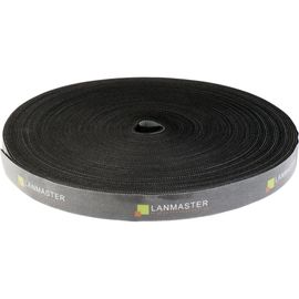 Хомут-липучка LANMASTER шириной 20 мм, 30 м, черный LAN-VCM30M-BK 