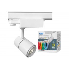 Трековый светодиодный светильник Uniel трехфазный 10W, 3000K, H WHITE ULB-T52 UL-00007491 