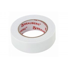 Клейкая двухсторонняя лента BRAUBERG 19 мм х 1,5 м, на вспененной основе, 1 мм, прочная 606419 