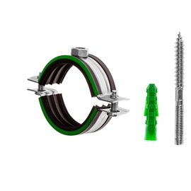 Комплект MAYER сантех. хомут со шпилькой 10x100 и дюбелем д/труб 2 1/2"" (74-80 мм), гайка М10, 1 шт. 14 0212 1 