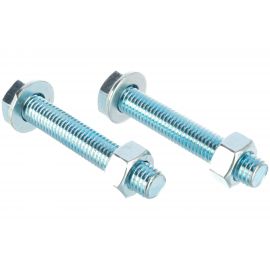 Болт Tech-Krep DIN933 с шестигранной головкой, оцинкованный М12х70 + гайка + шайба 2 шт - пакет 136925 