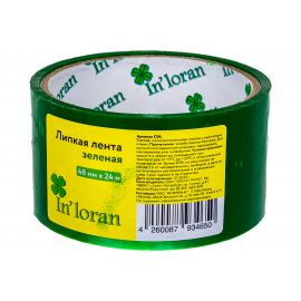 Липкая лента InLoran 48 мм х 24 м, зеленая С04 