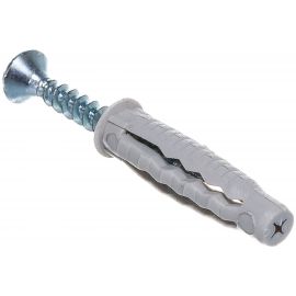 Универсальный дюбель Tecfi VZ нейлон 5x25 с шурупом 10 шт - пакет 147438 