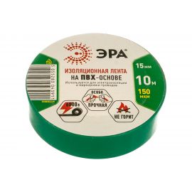 ПВХ-изолента ЭРА 15мм x 10м, зеленая C0036555 