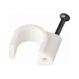 Круглый крепеж кабеля REXANT 8 мм, белый 50шт 07-4008 