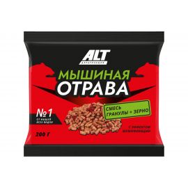 Мышиная отрава ALT №1 от мышей всех видов, 200гр 4607112040946 