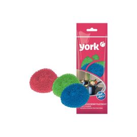 Губка для посуды YORK пластик, 3 шт. 001010 
